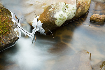 Image showing Water, ice and stone