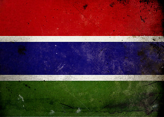 Image showing Grunge Flag of Gambia