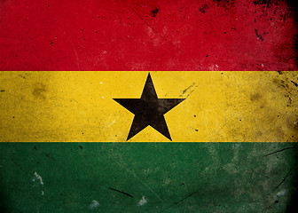 Image showing Grunge Flag of Ghana