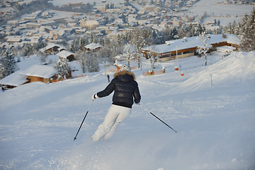 Image showing winter  people fun and ski