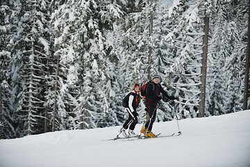 Image showing winter  people fun and ski