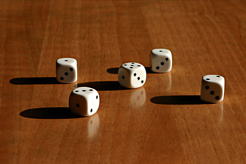 Image showing Dice on the wall