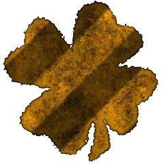 Image showing Shamrock burnt parchment