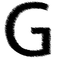 Image showing Scribble alphabet letter - G