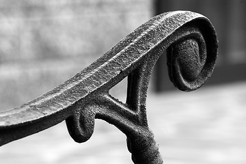 Image showing Old style handrail