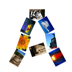 Image showing Photo collage alphabet - A