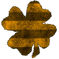 Image showing Shamrock burnt parchment