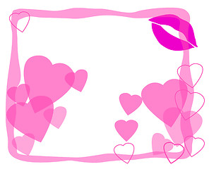 Image showing Love and heart frame for saint valentines day