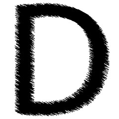 Image showing Scribble alphabet letter - D