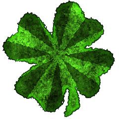 Image showing Shamrock burnt parchment