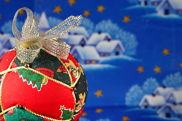 Image showing Christmas ball closeup