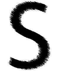 Image showing Scribble alphabet letter - S