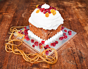 Image showing Christmas creamy cake