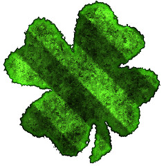 Image showing Shamrock burnt parchment