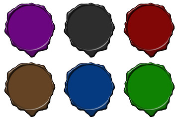 Image showing Colored wax empty seals