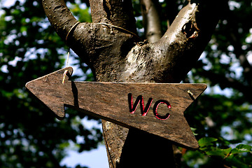 Image showing Camping WC sign