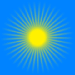 Image showing Yellow sun rays