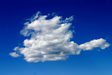 Image showing White cloud in a blue sky