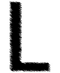 Image showing Scribble alphabet letter - L