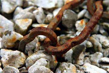 Image showing Rusted chain