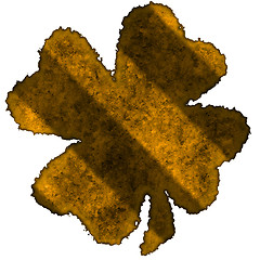 Image showing Shamrock burnt parchment