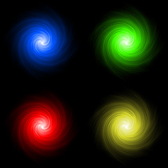 Image showing Abstract colored background spirals