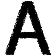 Image showing Scribble letter - A