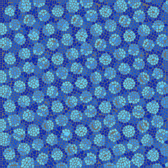 Image showing Blue mosaic texture
