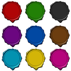 Image showing Wax seal colored collection