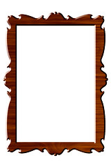 Image showing Wood portrait rectangular frame