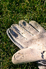 Image showing Old soccer glove
