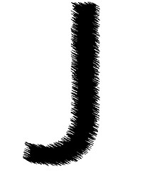 Image showing Scribble alphabet letter - J