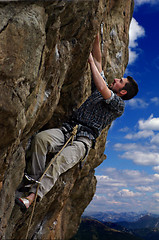 Image showing Climber closeup