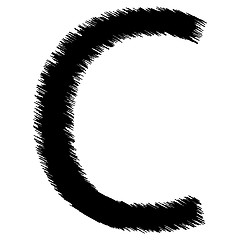 Image showing Scribble letter - C