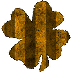 Image showing Shamrock burnt parchment