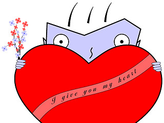 Image showing I give you my heart - male decorated version