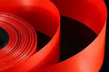 Image showing Red present ribbon