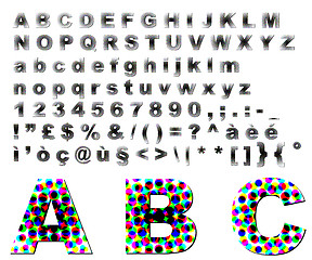 Image showing Dots fantasy alphabet