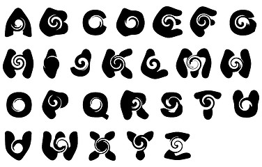 Image showing Spiral alphabet