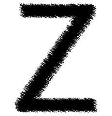 Image showing Scribble alphabet letter - Z