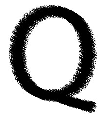 Image showing Scribble alphabet letter - Q