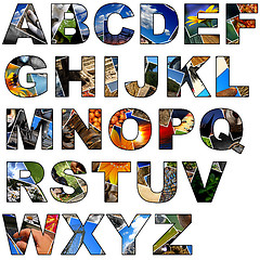Image showing Photo collage alphabet - uppercase