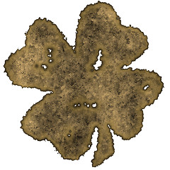 Image showing Shamrock burnt parchment