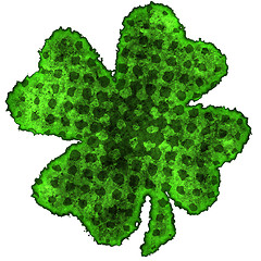 Image showing Shamrock burnt parchment