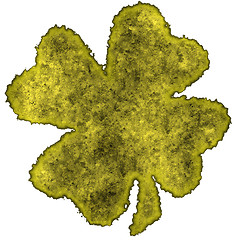 Image showing Shamrock burnt parchment