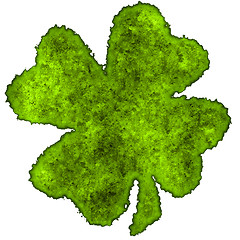 Image showing Shamrock burnt parchment