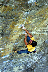 Image showing Extreme free climber