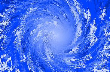 Image showing Blue abstract background spiral