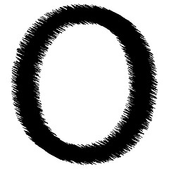 Image showing Scribble alphabet letter - O