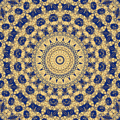Image showing Maya geometrical fantasy - blue yellow